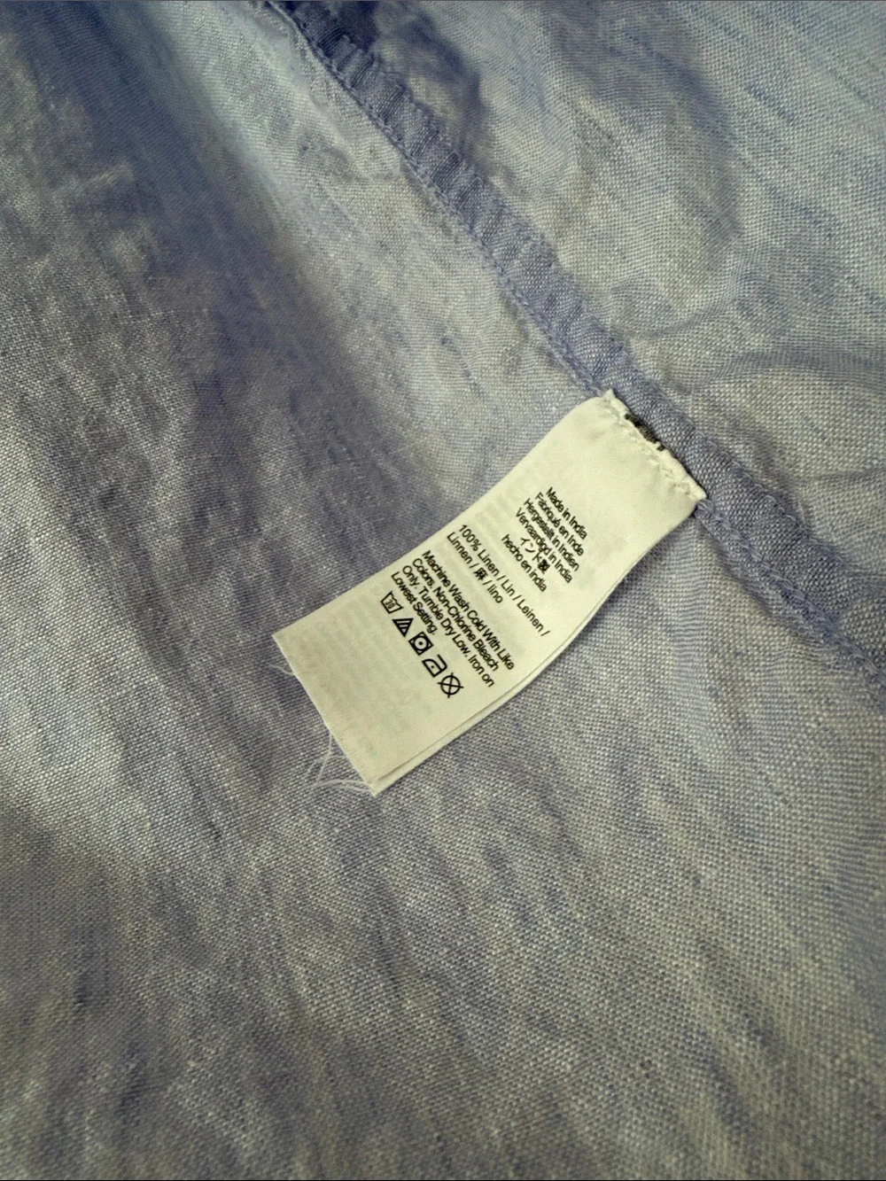 J. Crew Light Blue Casual 100% Linen Button-Down Shirt